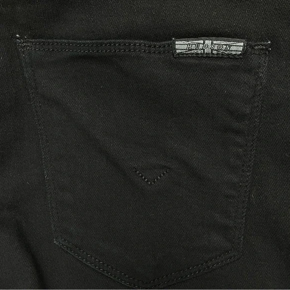 Hudson Jeans Nico Midrise Super Skinny Black Denim Size 24 25 26 - Picture 4 of 11